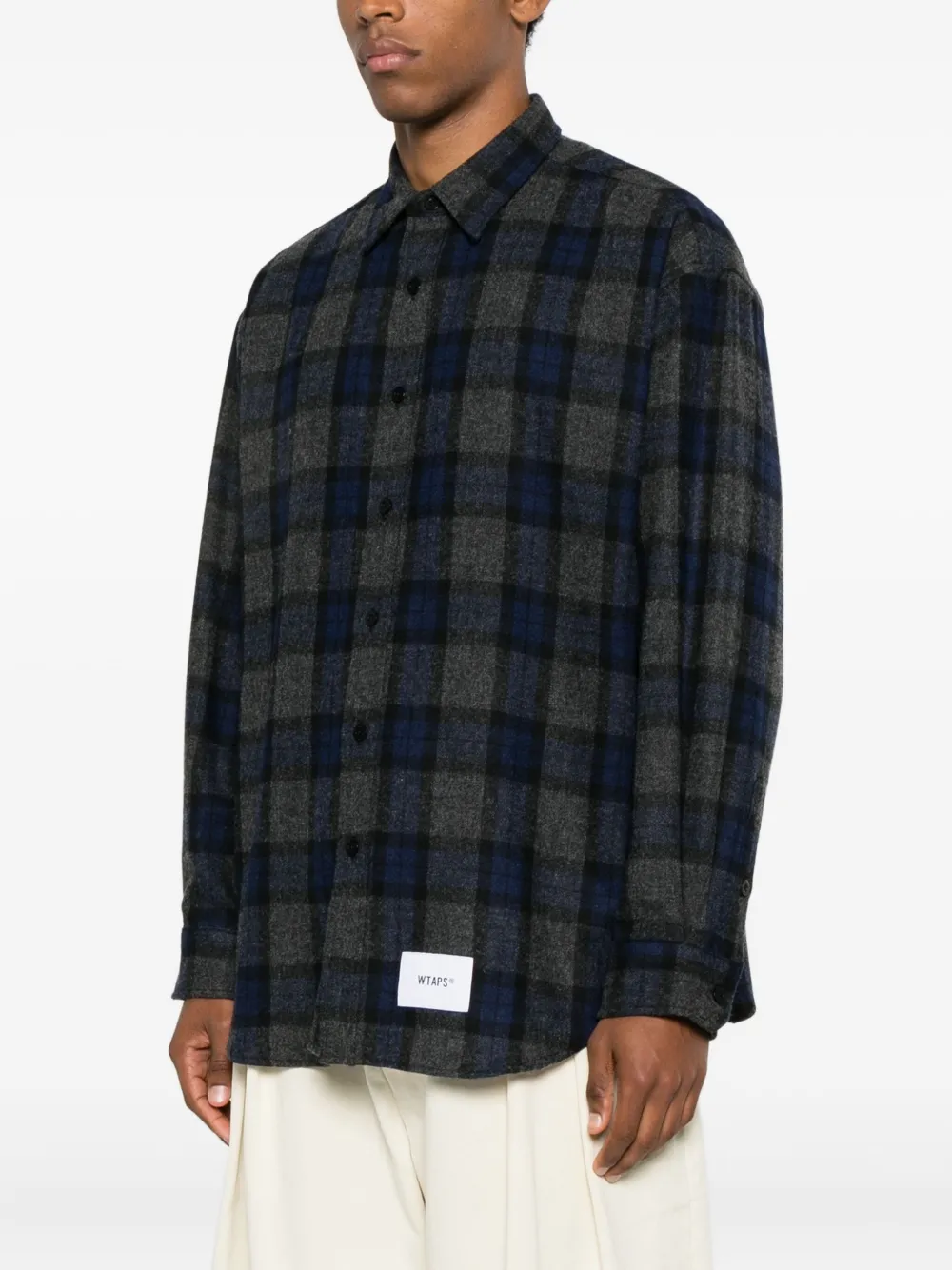 Wtaps Flannel Buttoned Shirt In Animal Print