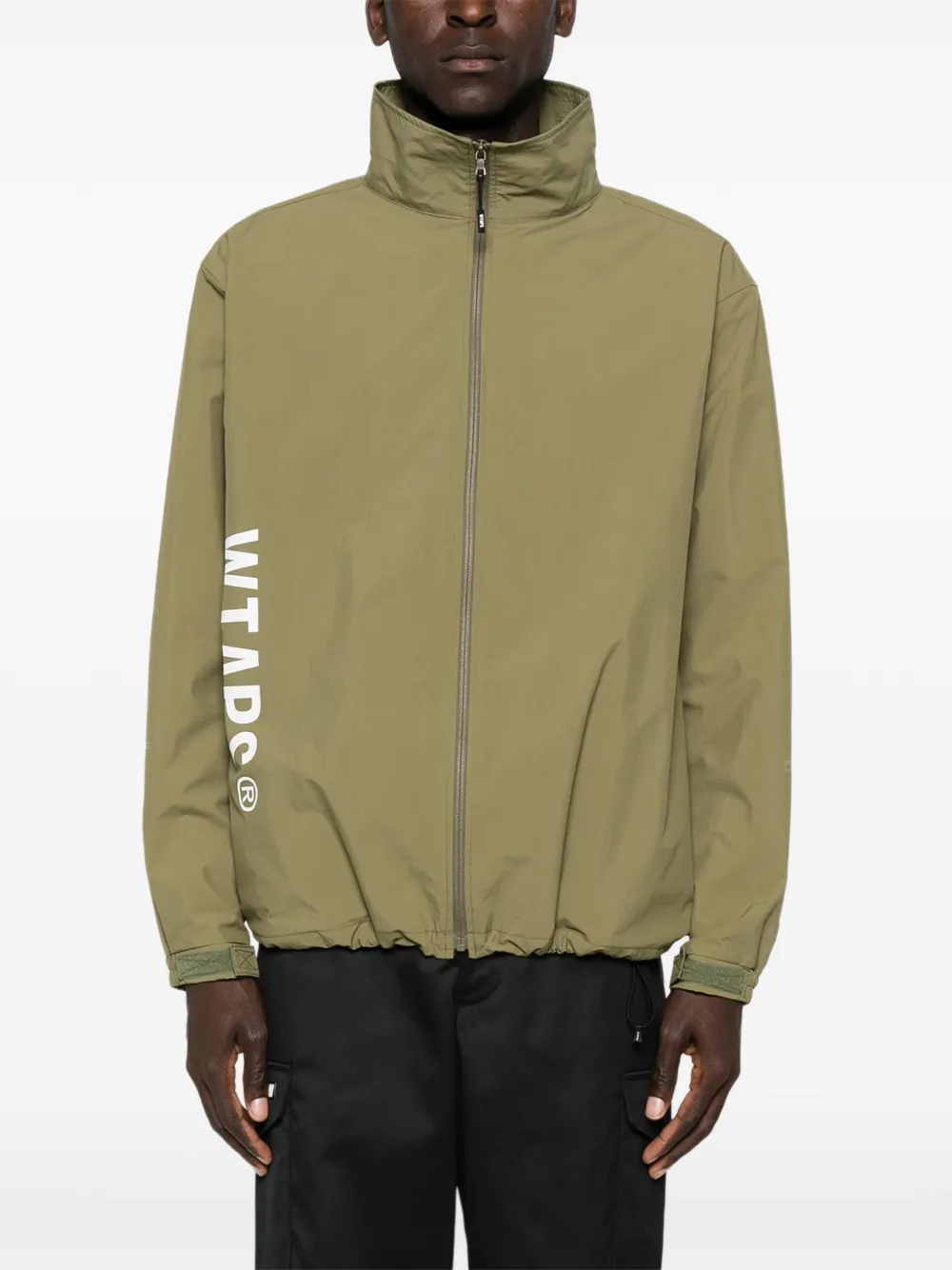  Wtaps Logo-print Windbreaker - Green 