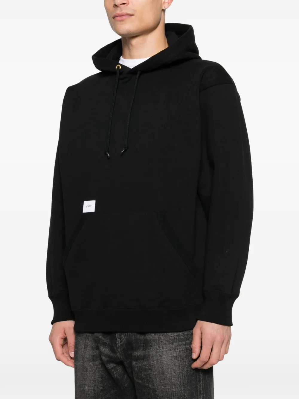 WTAPS Sign-YD Cotton Hoodie | Black | FARFETCH