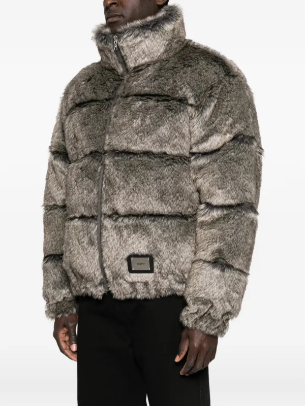 EMBA グレー ファー ジャケット WTAPS エコファー ボンバージャケット | グレー | FARFETCH JP