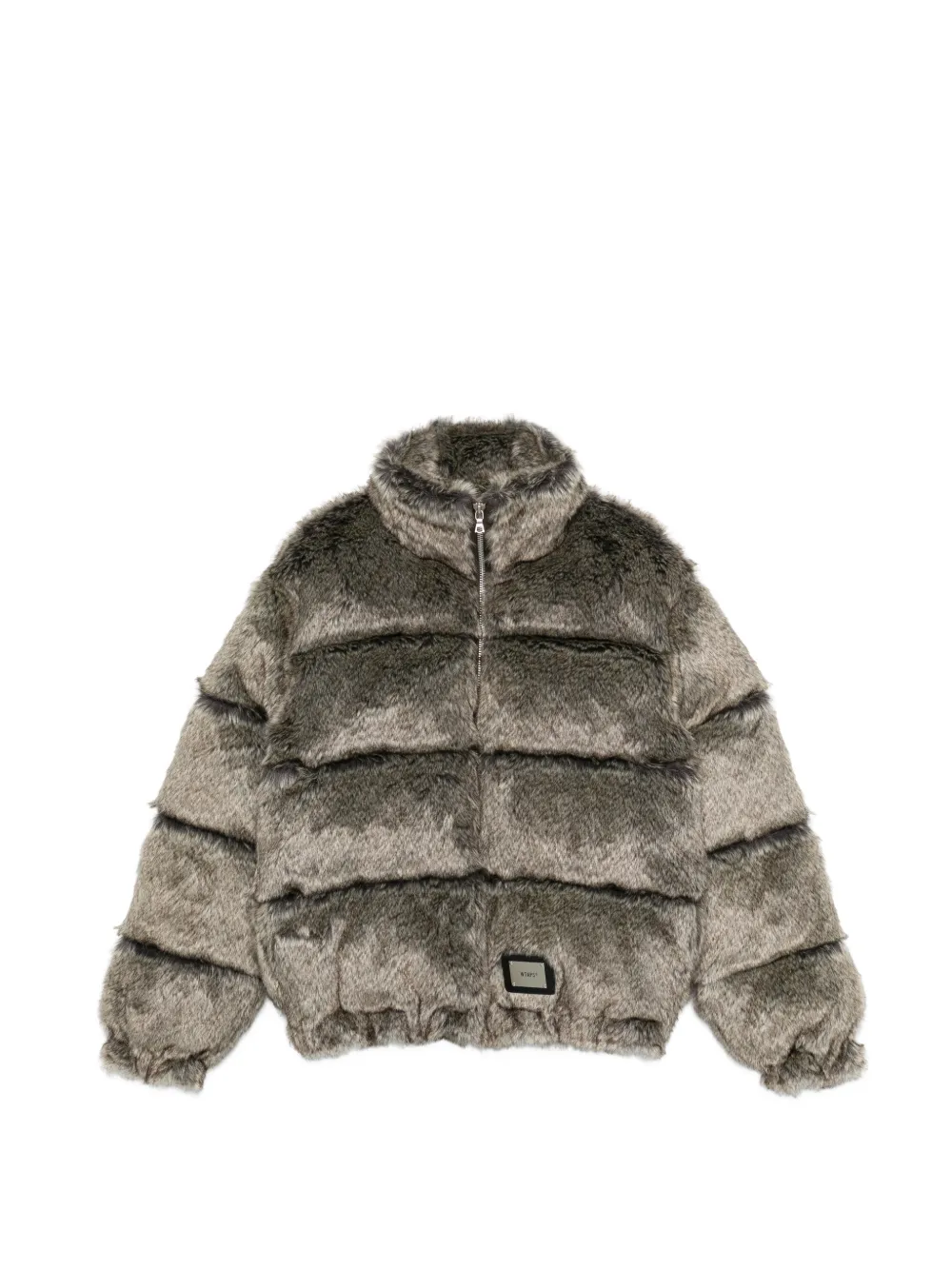 WTAPS faux-fur bomber jacket - Grigio