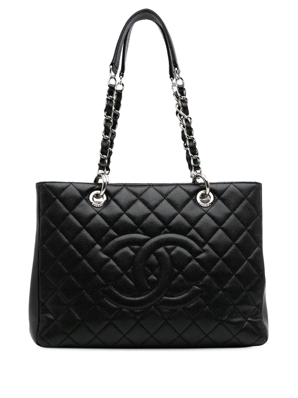 CHANEL Pre-Owned 2011 Caviar Grand Shopping tote bag - ブラック CHANEL Pre-Owned 2011 Caviar Grand Shopping tote bag - ブラック