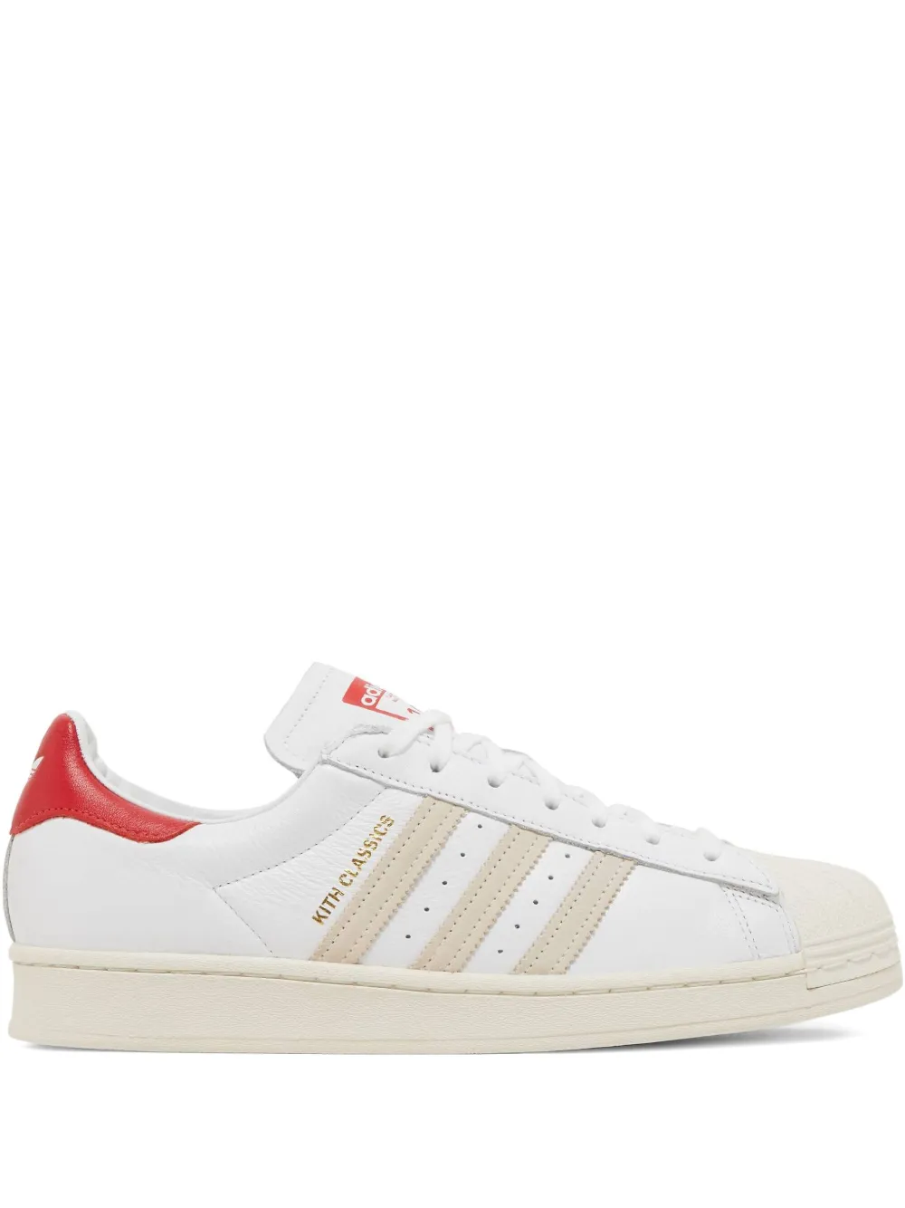 Adidas Superstar leather-panelled sneakers White Red