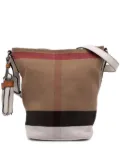 Burberry Pre-Owned 2000-2017 Mini Mega Check Canvas Ashby Tassel bucket bag - Brown