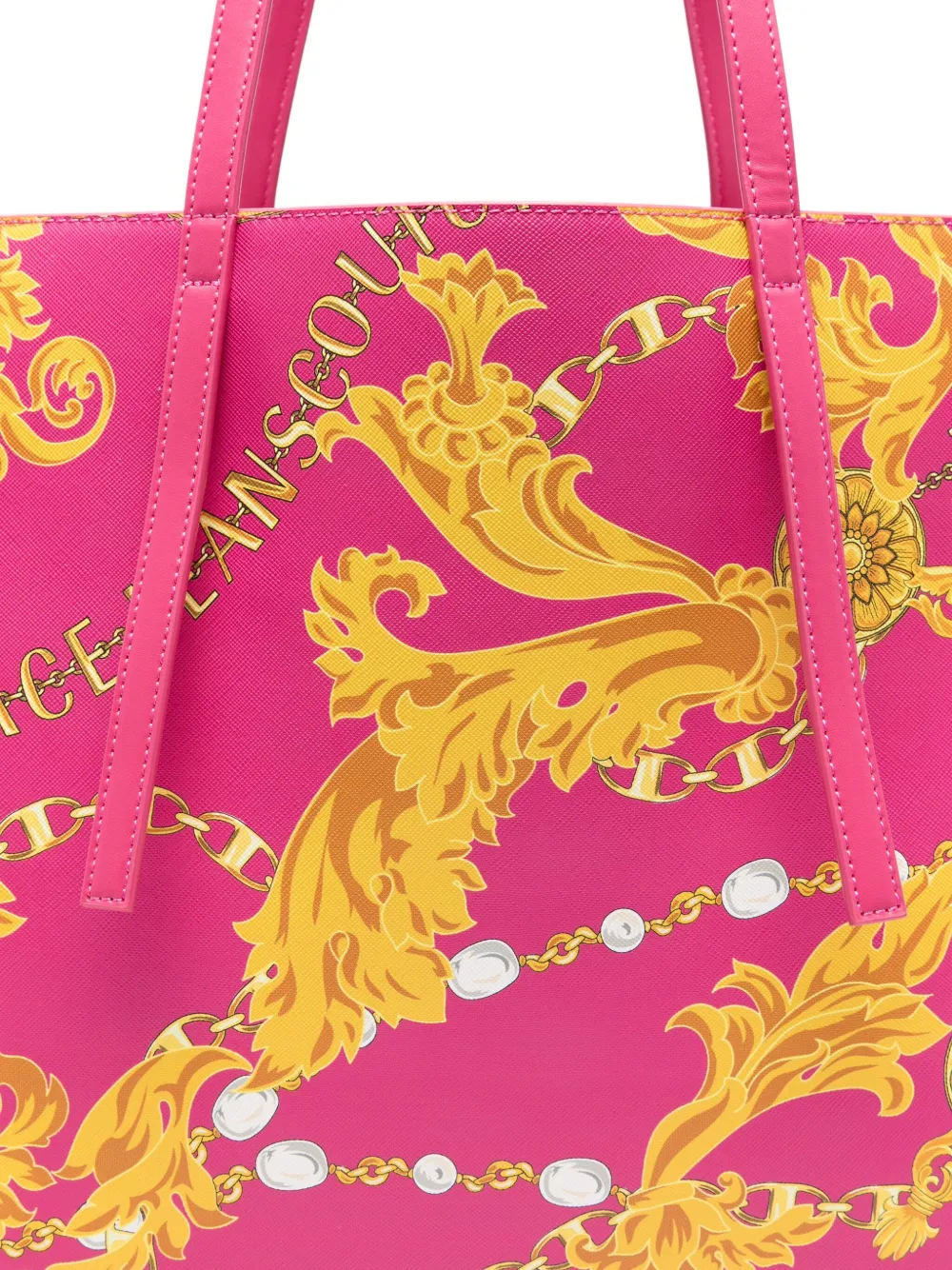 Versace Jeans Couture Shopper met print Roze