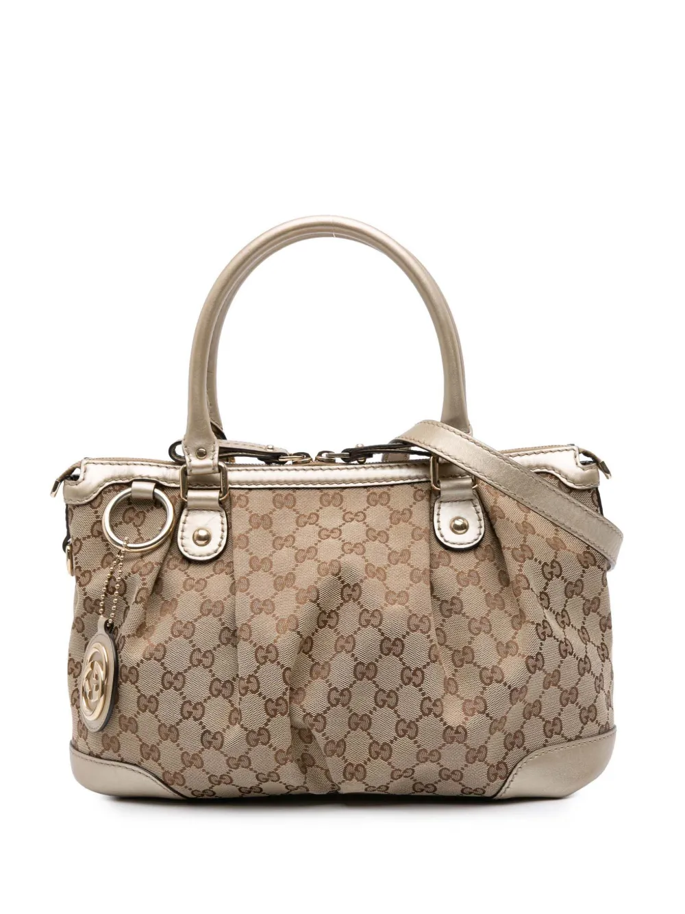 Gucci Pre-Owned 2016-2024 GG Canvas Sukey satchel | Gold | Image 1