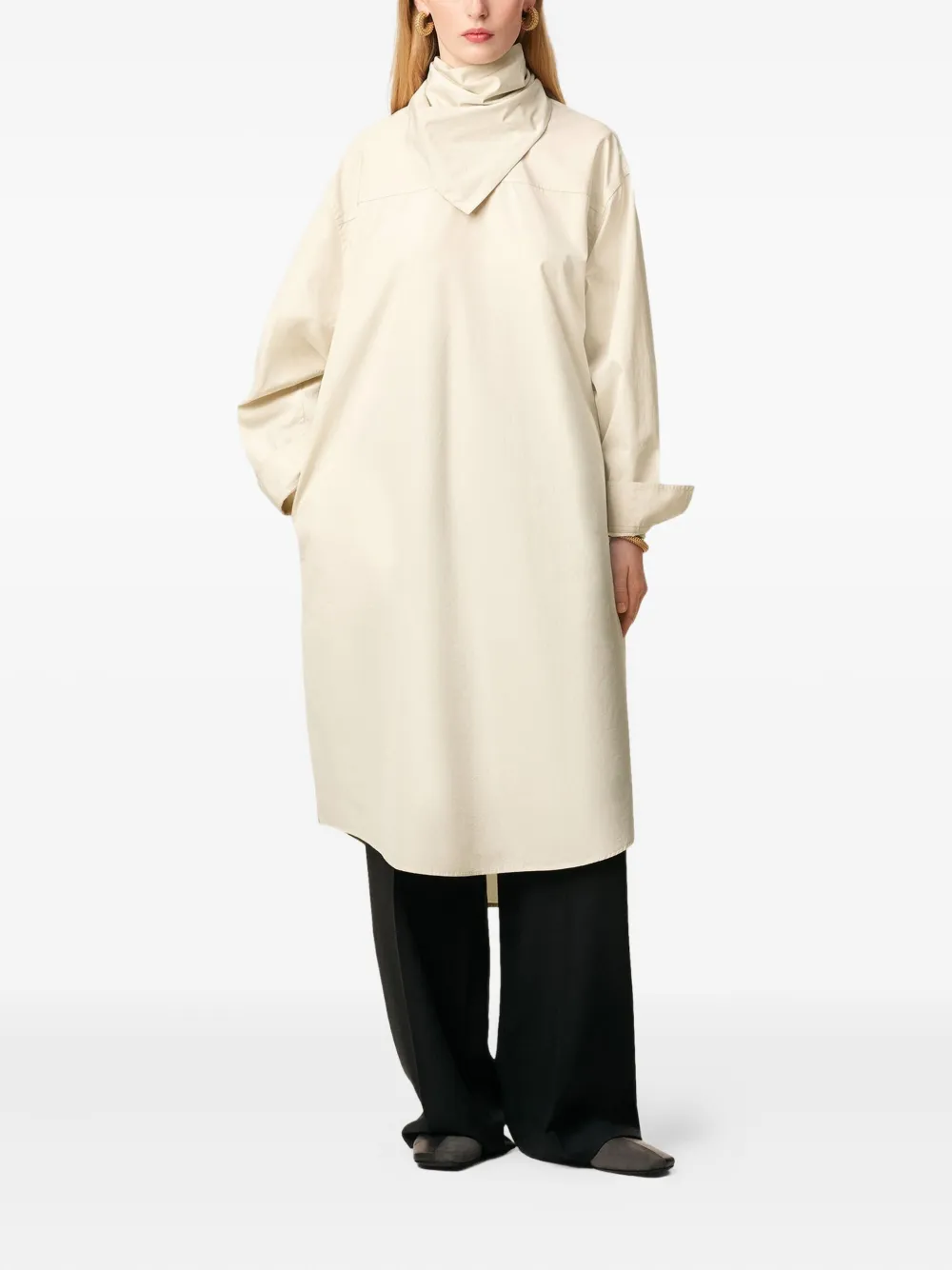 AMI Paris bandana-collar midi shirt | Women | Image 2