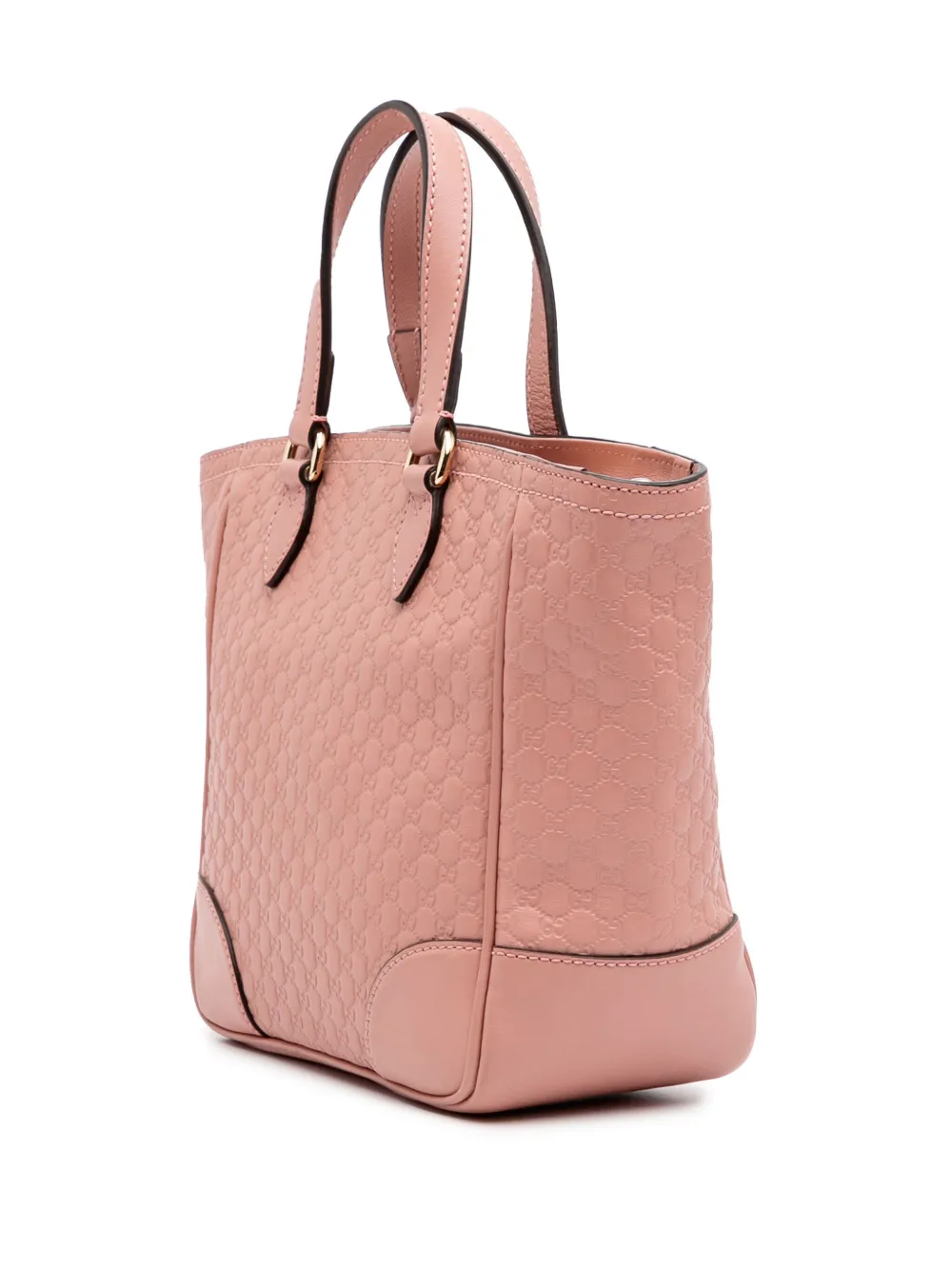 Pre-owned Gucci 2016-2024 Small Microssima Bree Satchel In Pink