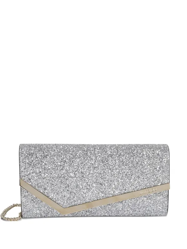 Jimmy Choo Emmie Clutch Bag Silver FARFETCH IN