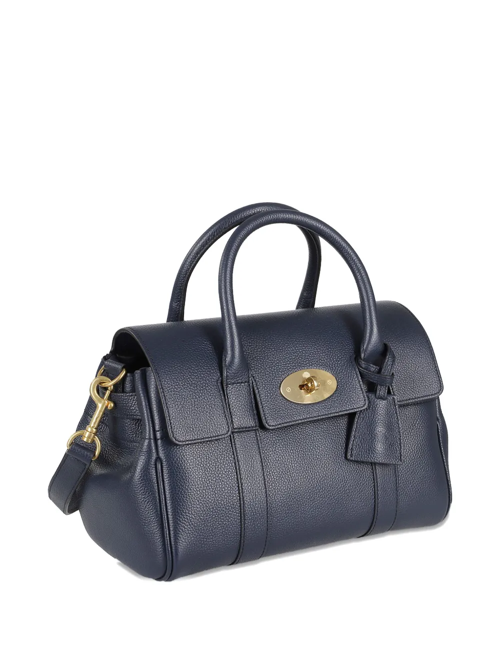 Mulberry Bayswater kleine leren boekentas met structuur Blauw