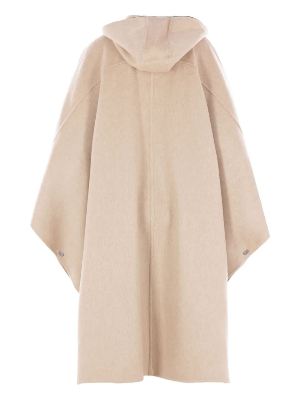 Brunello Cucinelli Cape met capuchon en knopen Beige