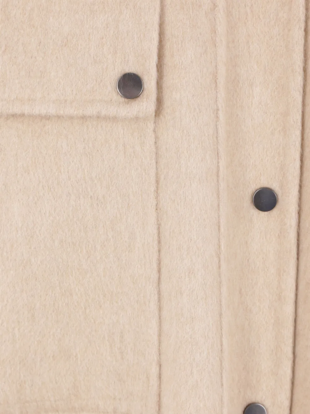 Brunello Cucinelli Cape met capuchon en knopen Beige
