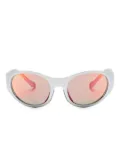 Alba Optics Anvma oval-frame sunglasses - Silver