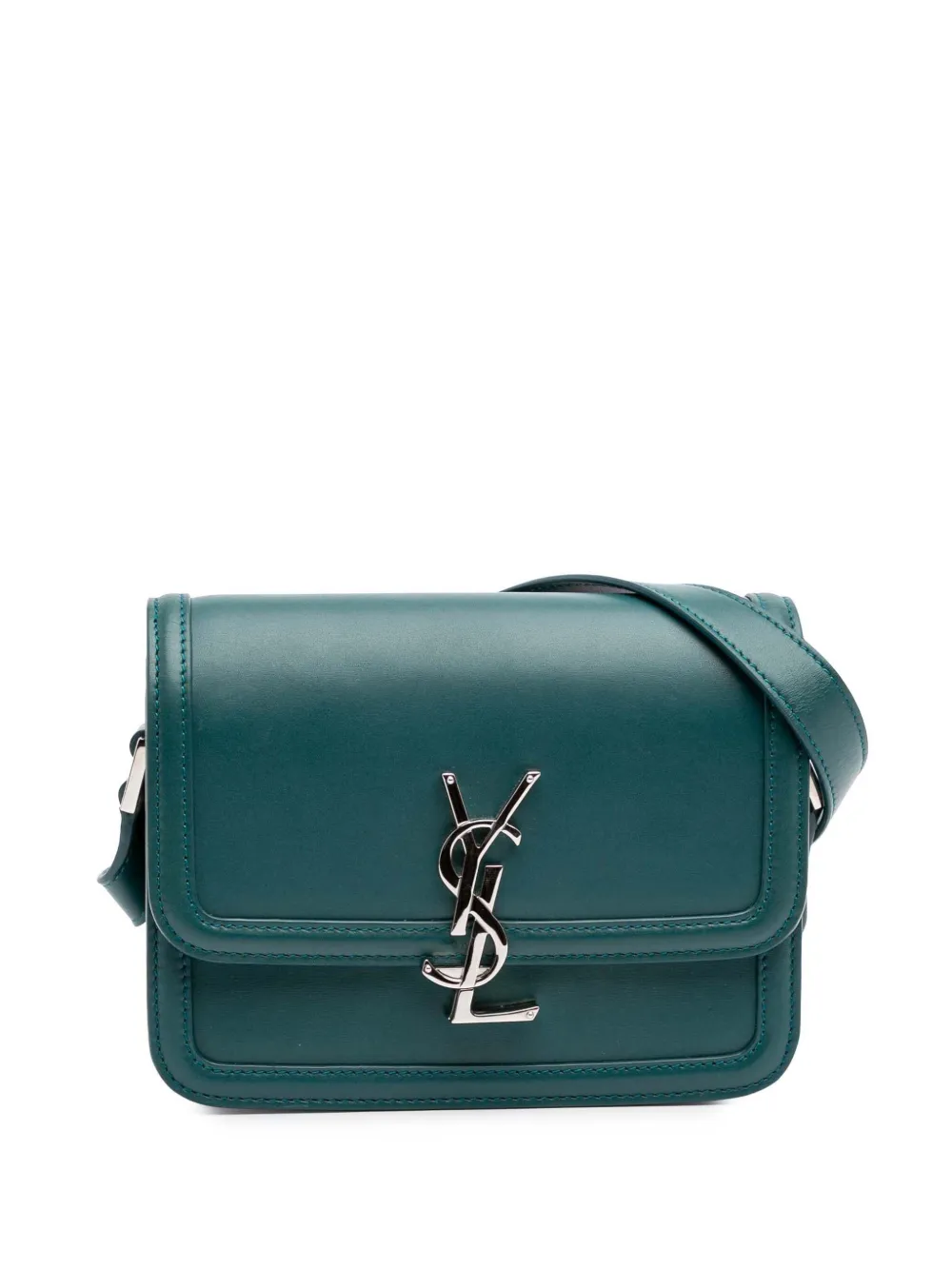 Saint Laurent Pre-Owned 2020 スモール カーフスキン ソルフェリーノ サッチェル イン ボックス ショルダーバッグ | ブルー | Image 1