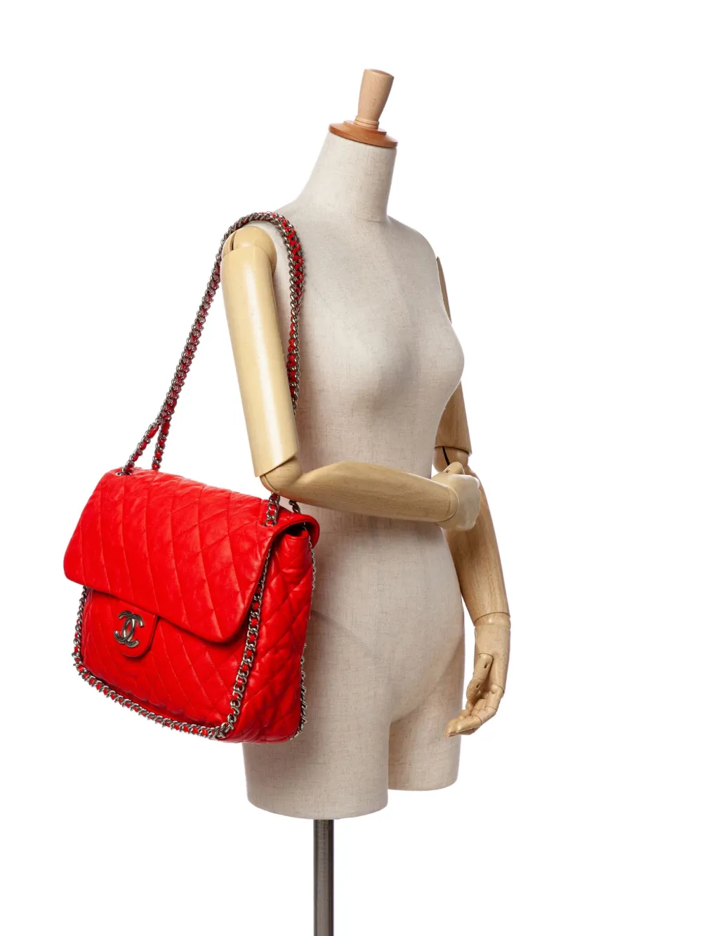 CHANEL Pre-Owned 2011 Maxi Washed Lambskin Chain Around Flap shoulder bag | Pre-owned | Image 2