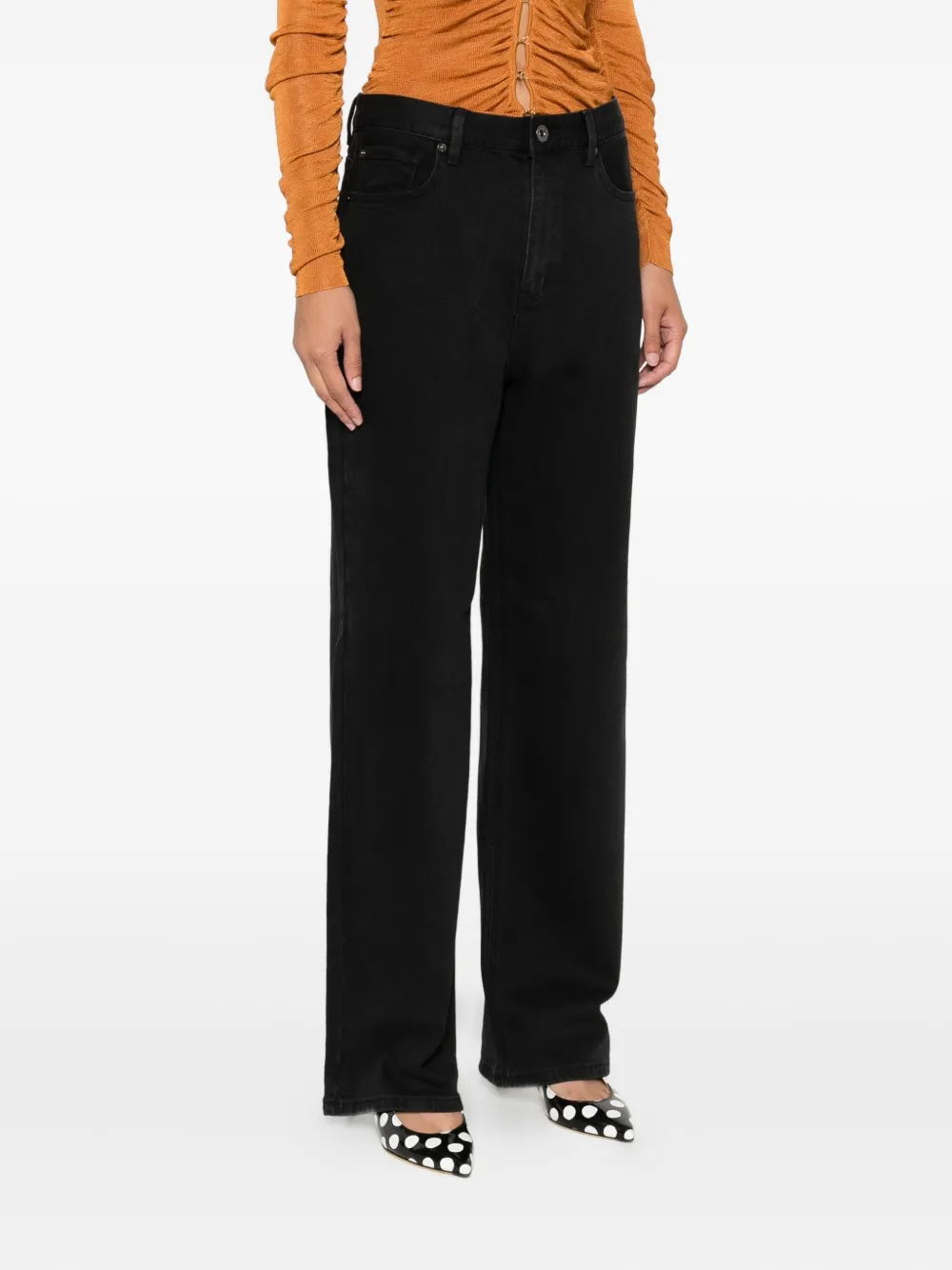 Self-Portrait five-pocket jeans Zwart