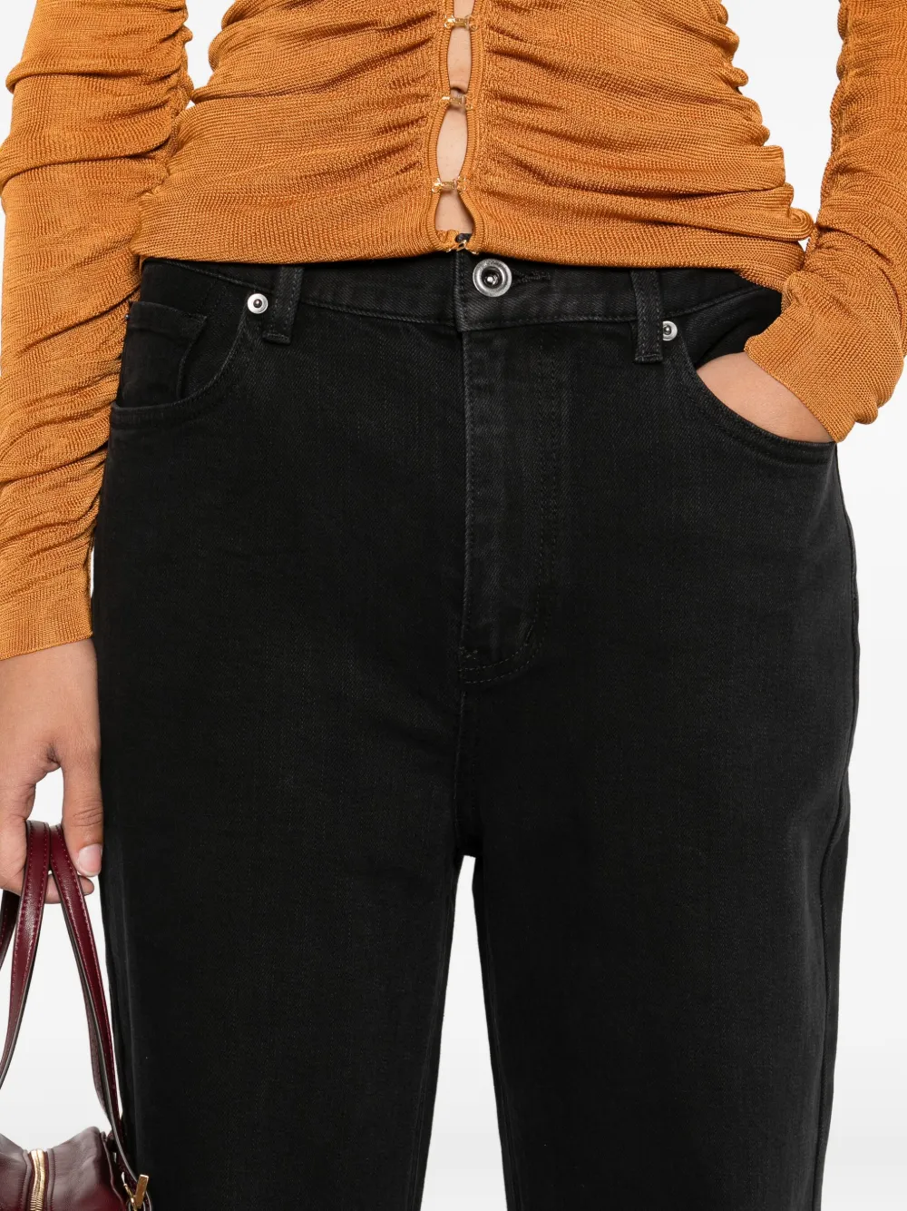 Self-Portrait five-pocket jeans Zwart