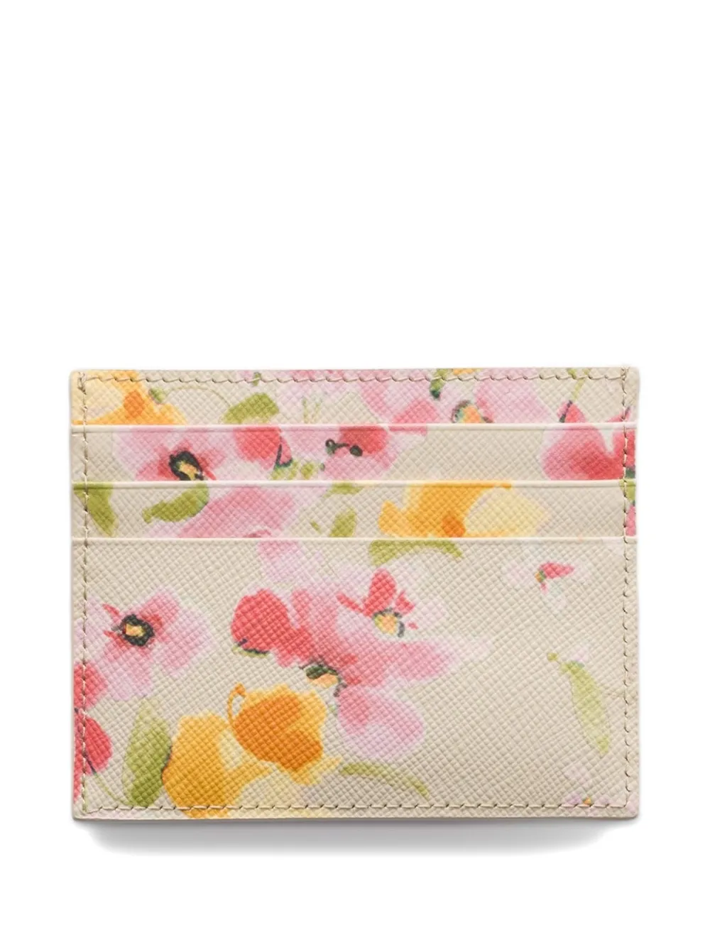 Prada Floral-print Cardholder In Multi