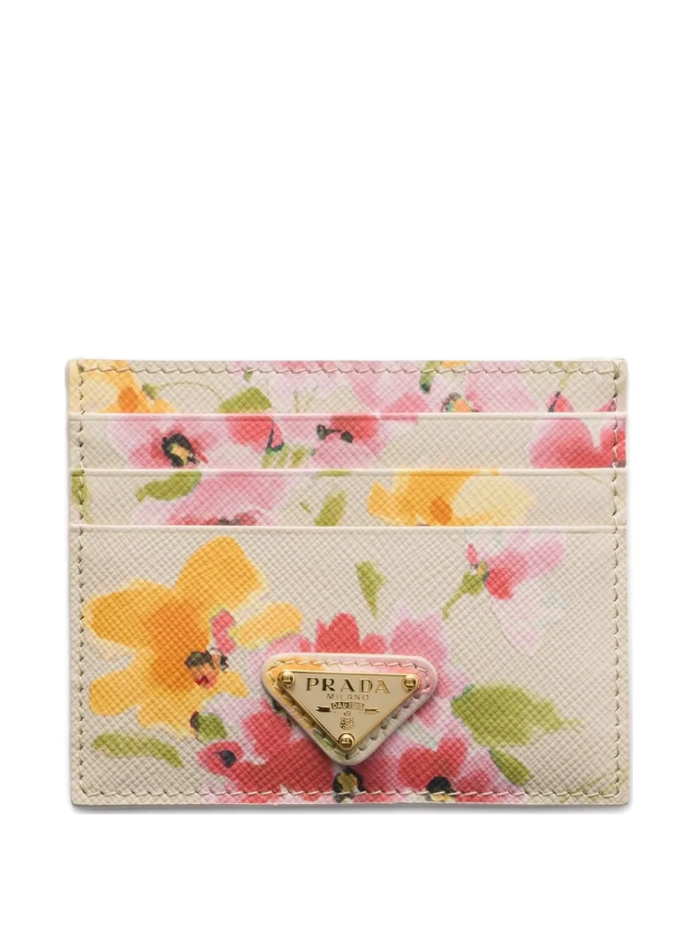 Prada Floral-print Cardholder In Multi