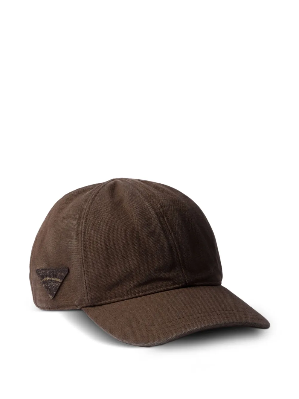 Prada Honkbalpet met geborduurd logo F0027 Brown
