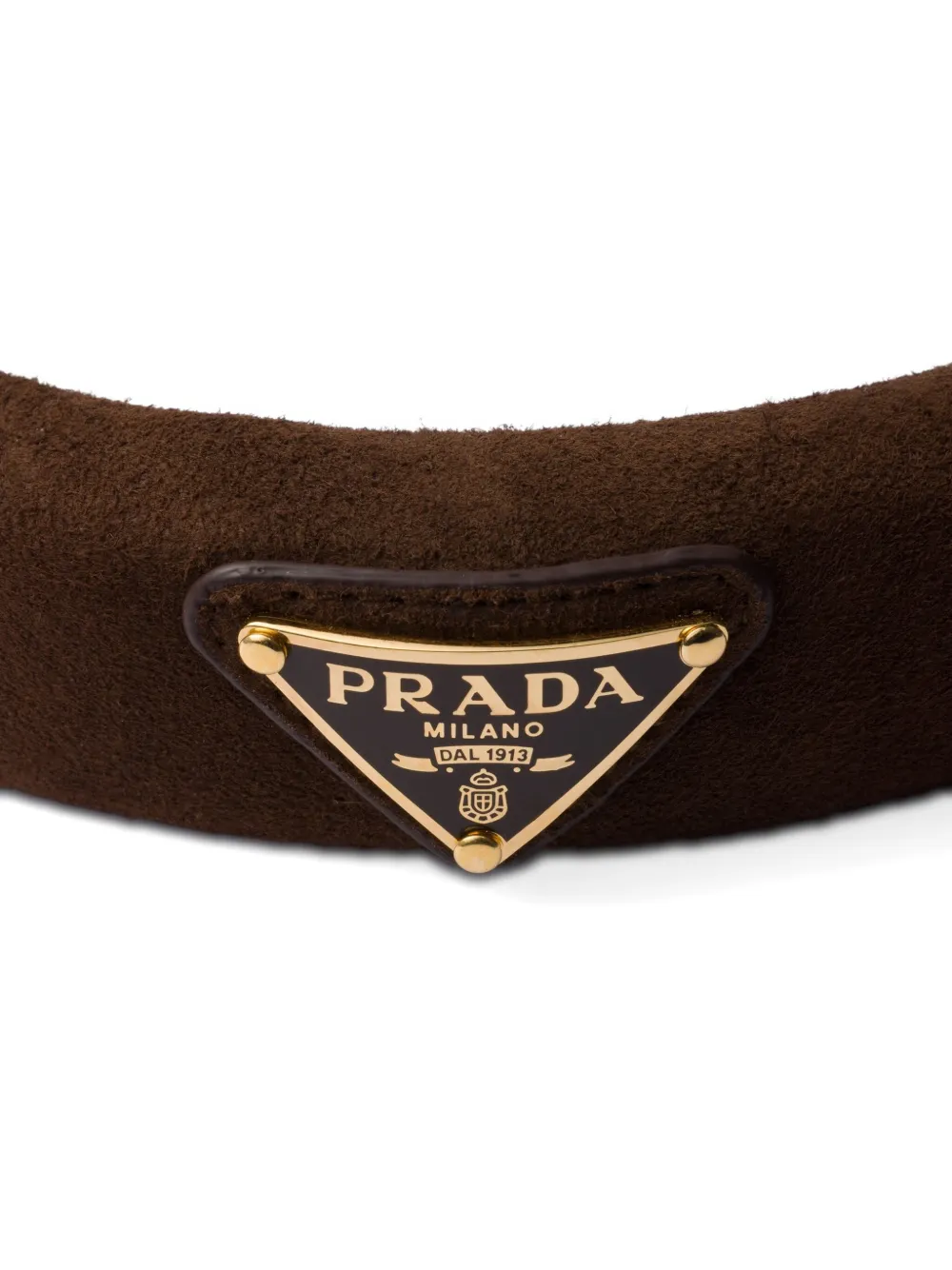 Prada Suède haarband Bruin