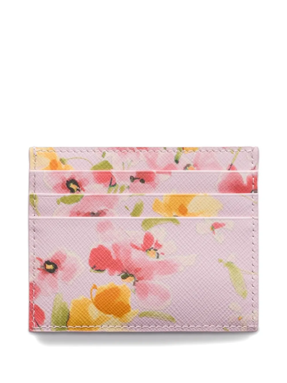 Prada Pasjeshouder met bloemenprint - Roze