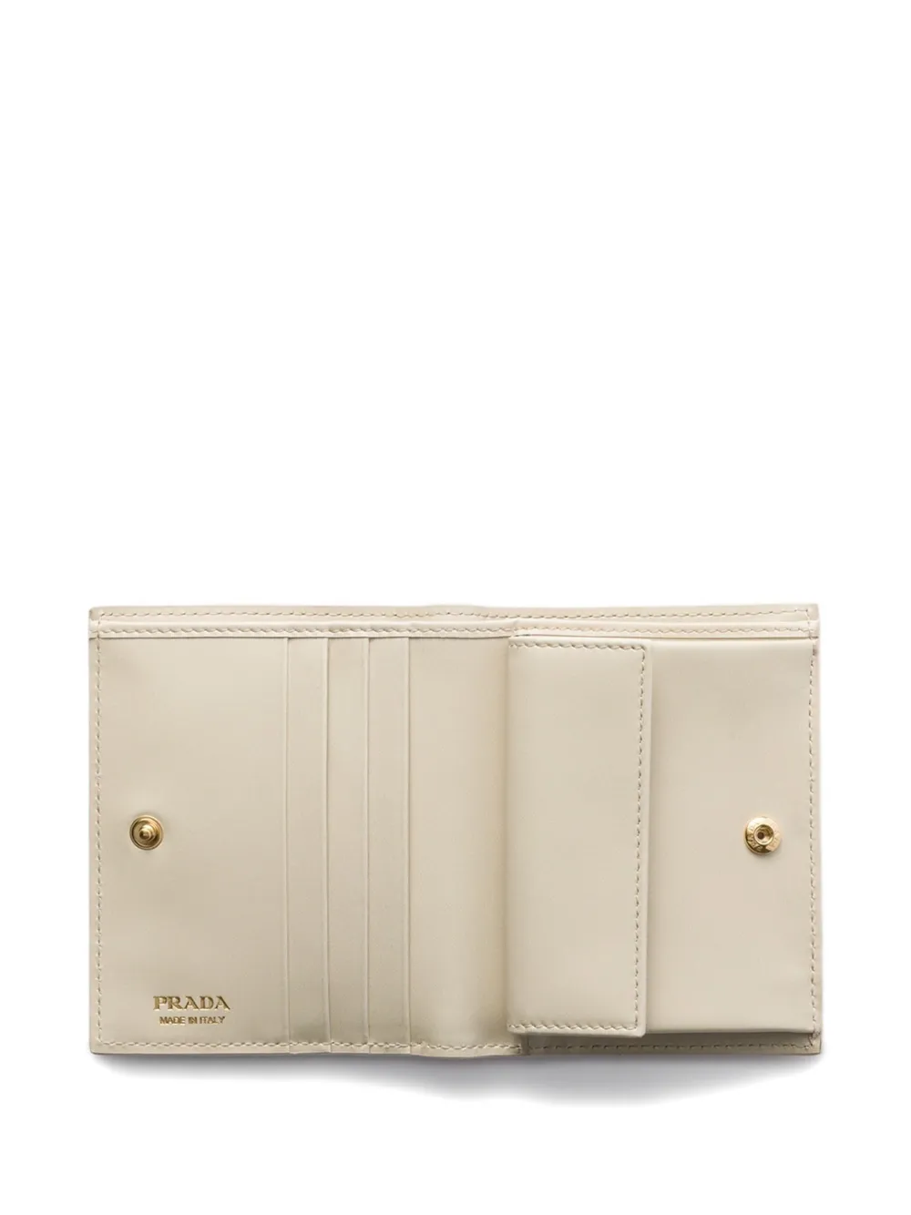 Prada Floral-print Wallet In Neutral