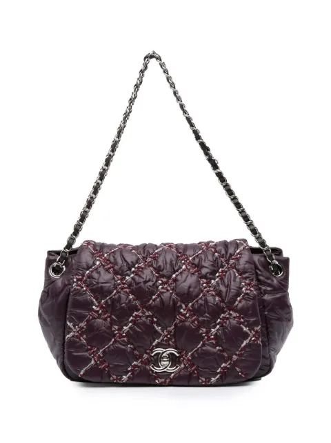 CHANEL Pre-Owned 2010-2011 Paris-Byzance Nylon Tweed On Stitch Bubble Accordion Flap shoulder bag