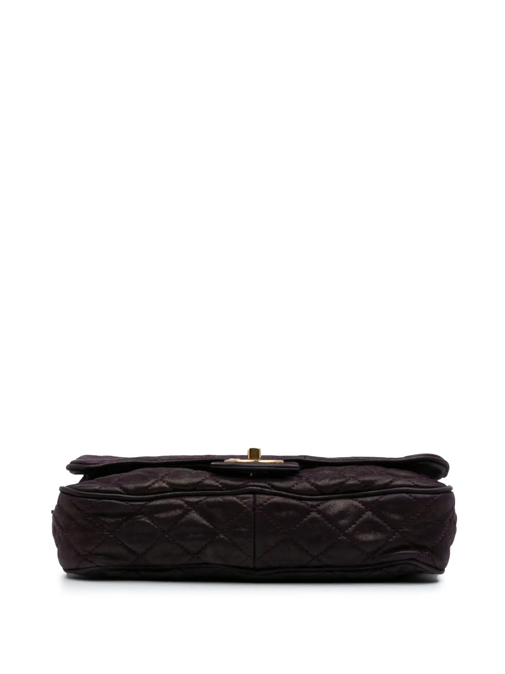 Pre-owned Chanel 2012-2013 Small Quilted Iridescent Calfskin Shiva Flap Crossbody Bag In Purple