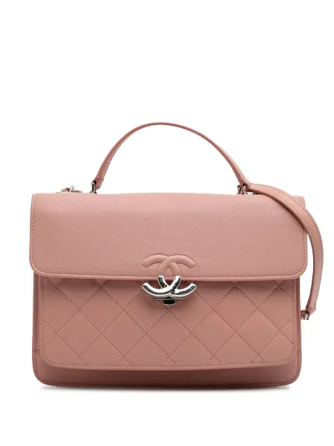 CHANEL Pre-Owned 2018 große CC Box Flap Schultertasche mit Steppung aus Ziegenleder