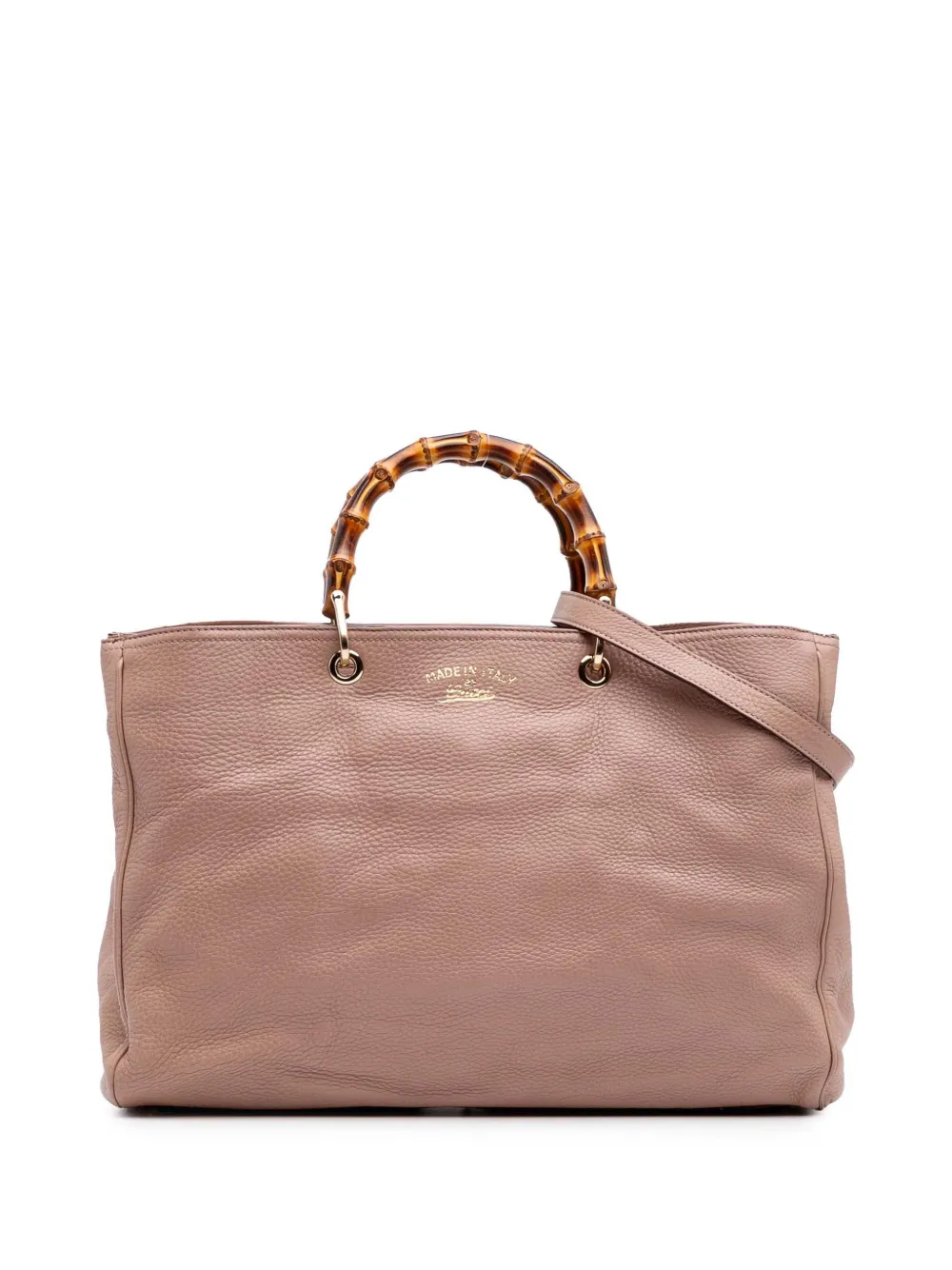 Gucci Pre-Owned 2016-2024 Large Calfskin Bamboo Shopper satchel | Pink | Image 1