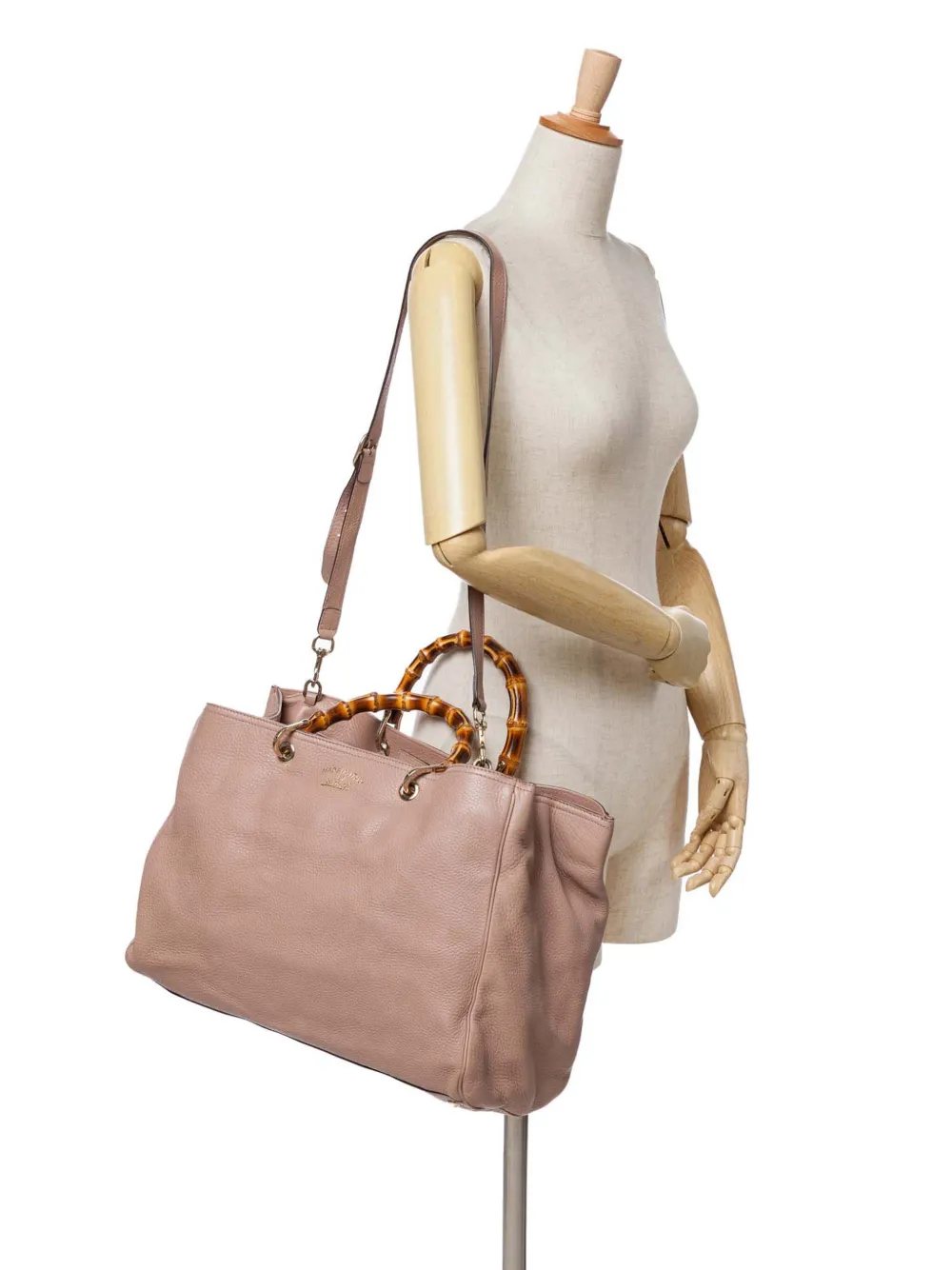 Gucci Pre-Owned 2016-2024 Large Calfskin Bamboo Shopper satchel | Pre-Owned | Image 2