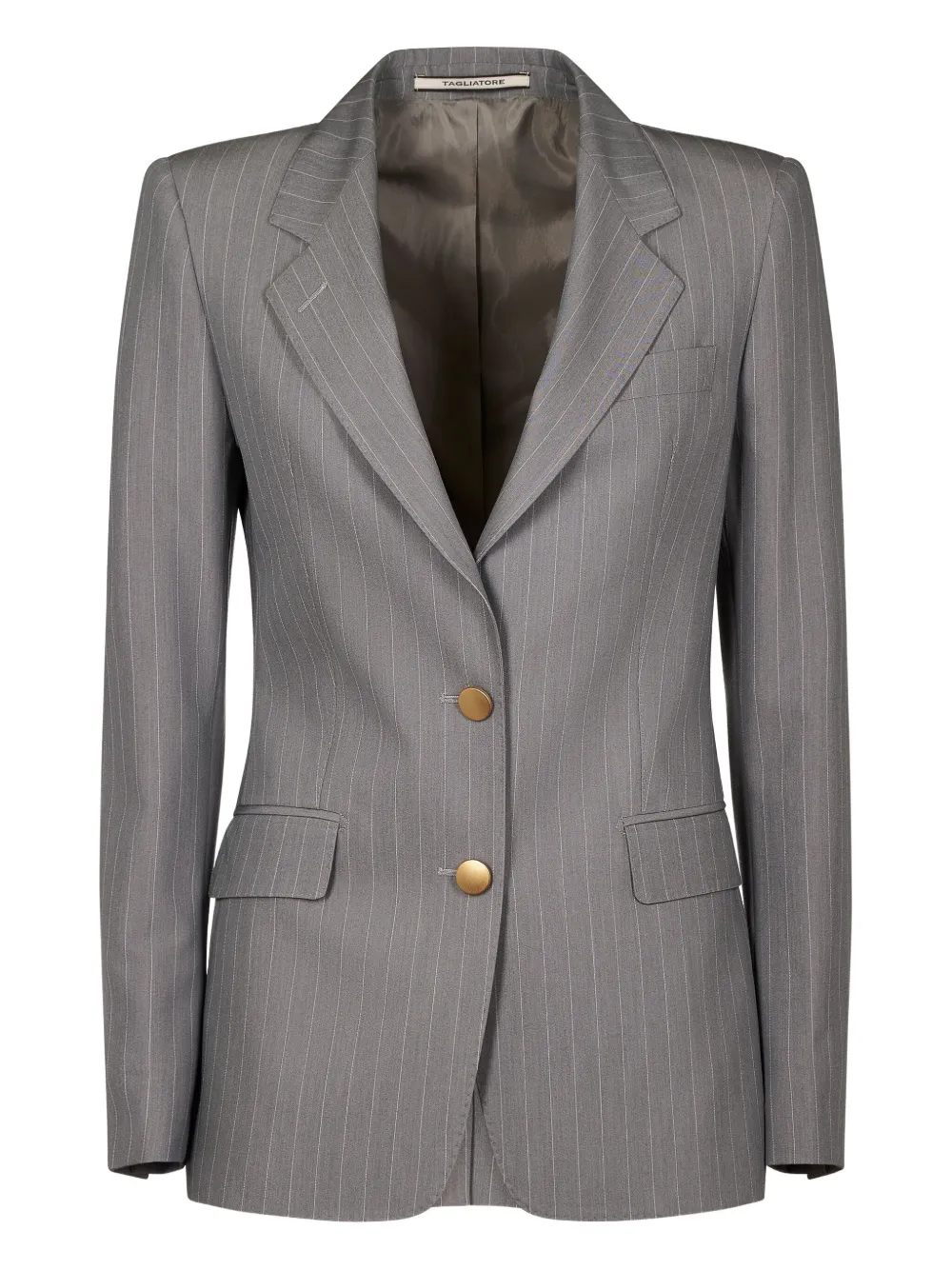 pinstripe tailored blazer