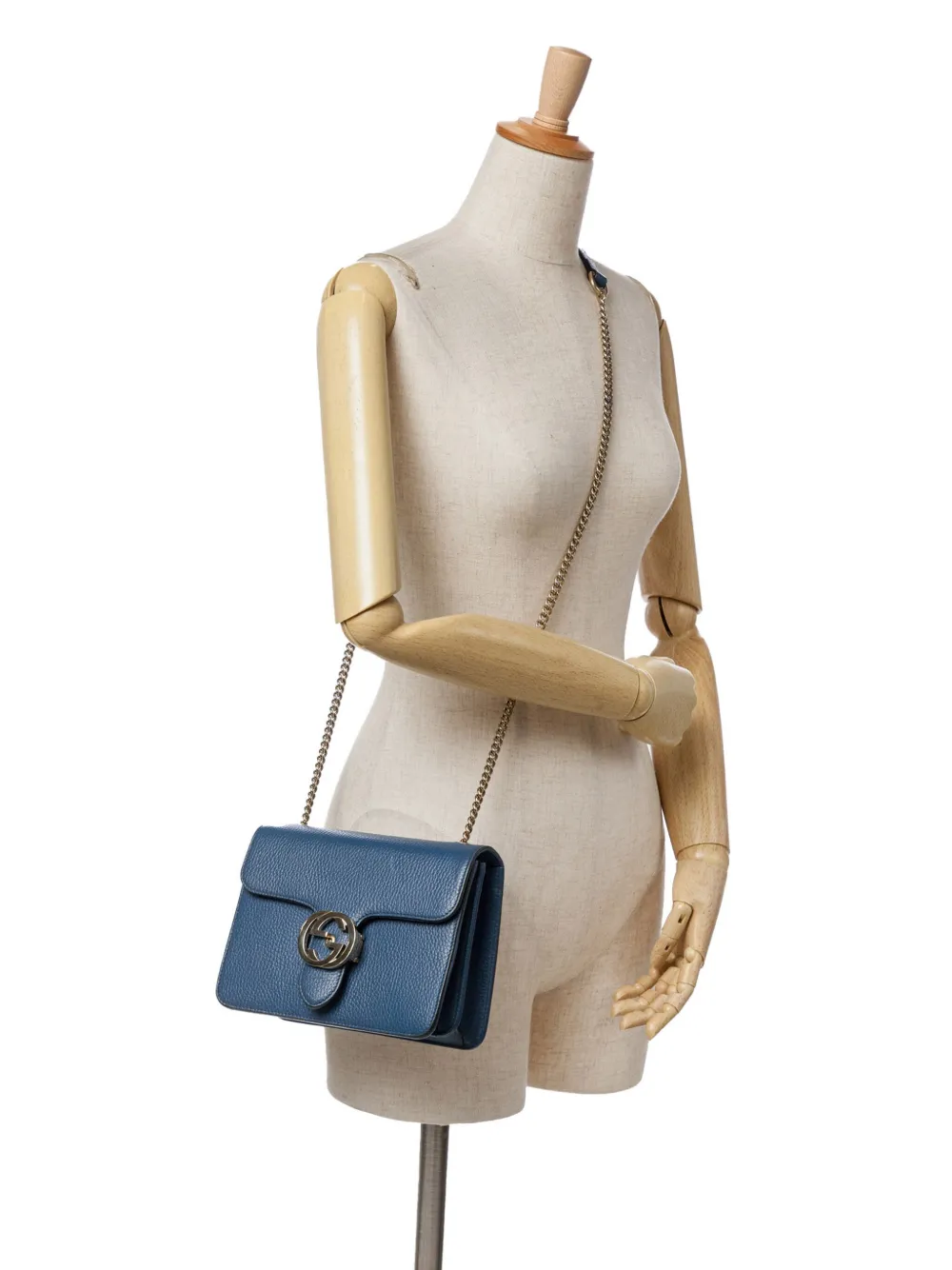 Pre-owned Gucci 2016-2024 Small Dollar Calfskin Interlocking G Crossbody Bag