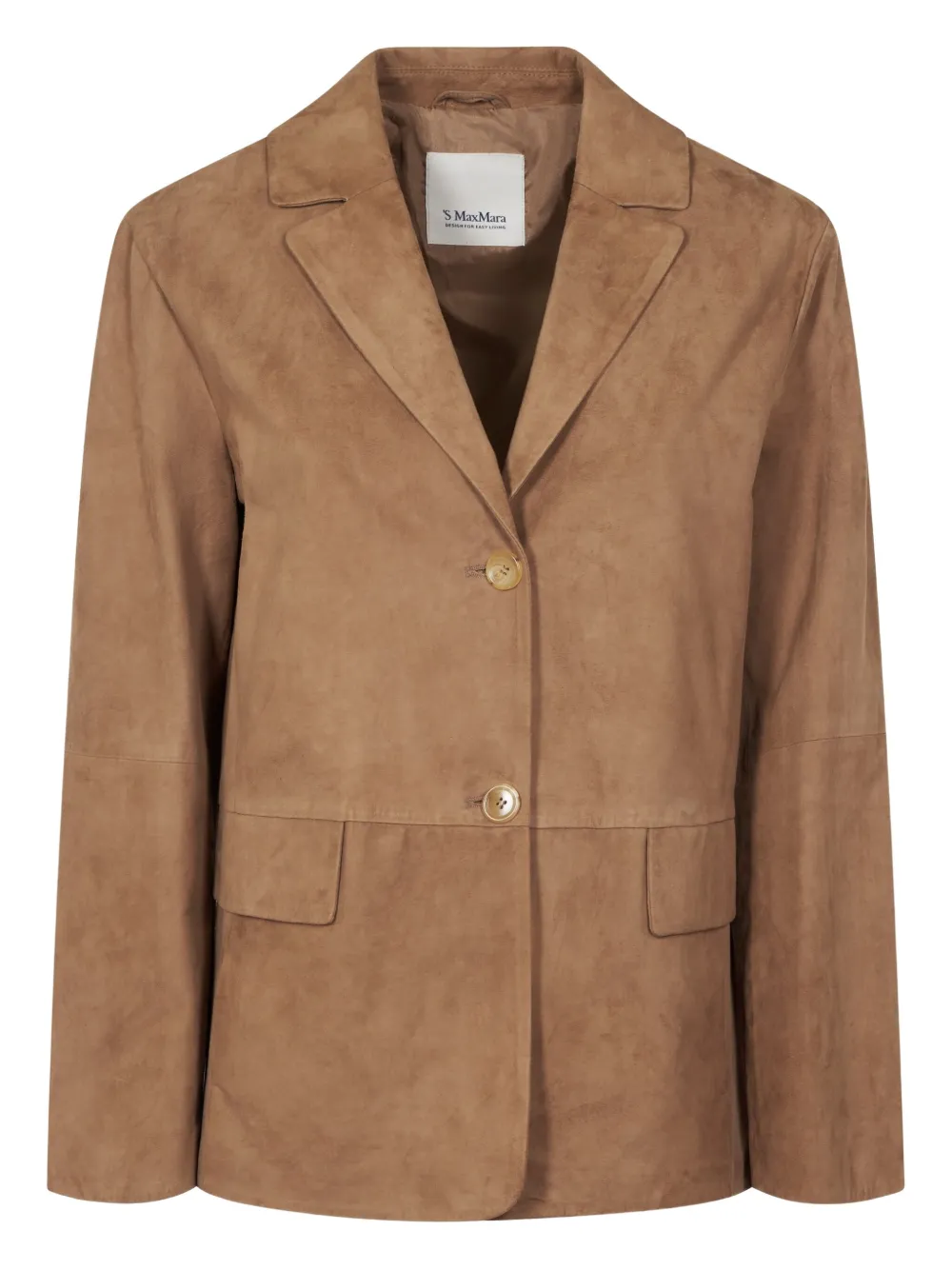 'S Max Mara button-fastening suede blazer | Brown | Image 1