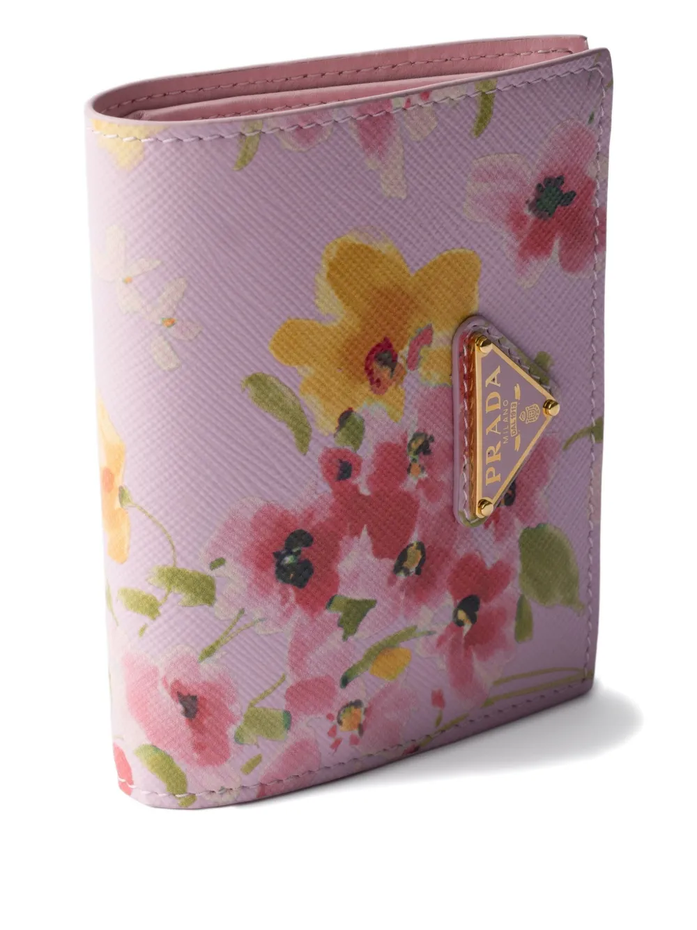 Prada Portemonnee met bloemenprint Roze