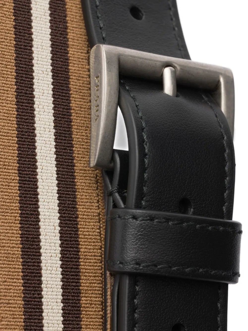 Prada Gestreepte riem Bruin