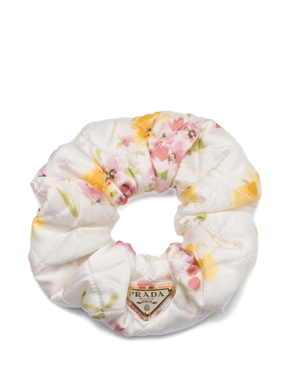 Prada Scrunchie met bloemenprint Wit