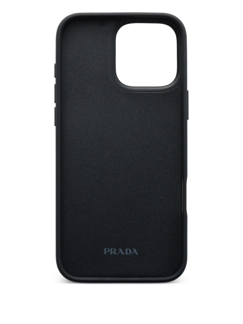 Prada Cover in pelle per iPhone 16 Pro Max - Nero