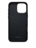 Prada leather iPhone 16 Pro Max case - Black