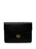 CHANEL Pre-Owned 2018-2019 Paris Hamburg Chevron Lambskin clutch bag - Black