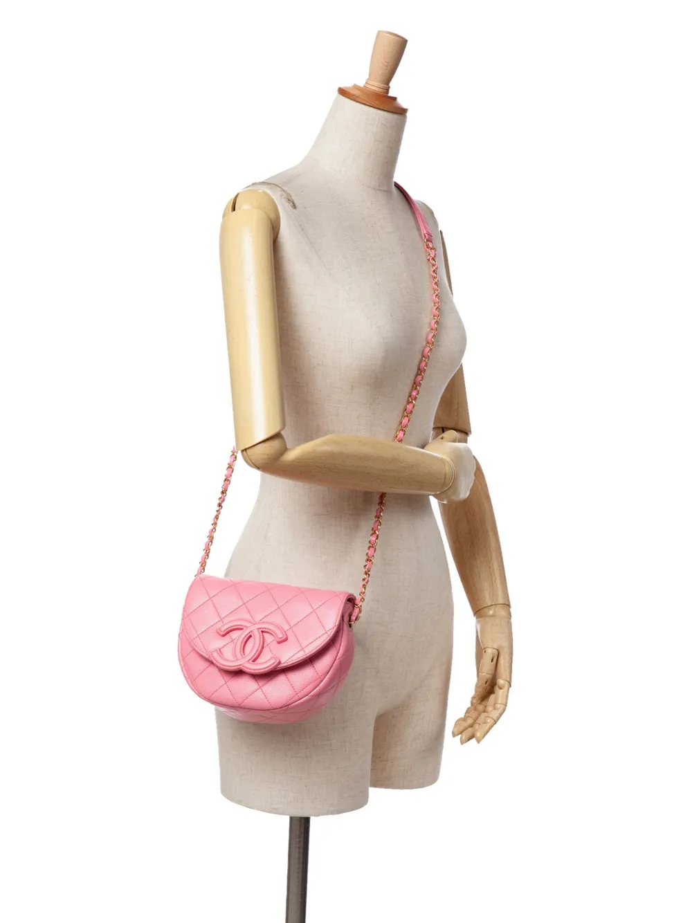 CHANEL Pre-Owned 2021-2025 Mini CC Quilted Caviar Messenger Flap crossbody bag | Pre-Owned | Image 2