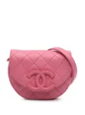 CHANEL Pre-Owned 2021-2025 Mini CC Quilted Caviar Messenger Flap crossbody bag - Pink