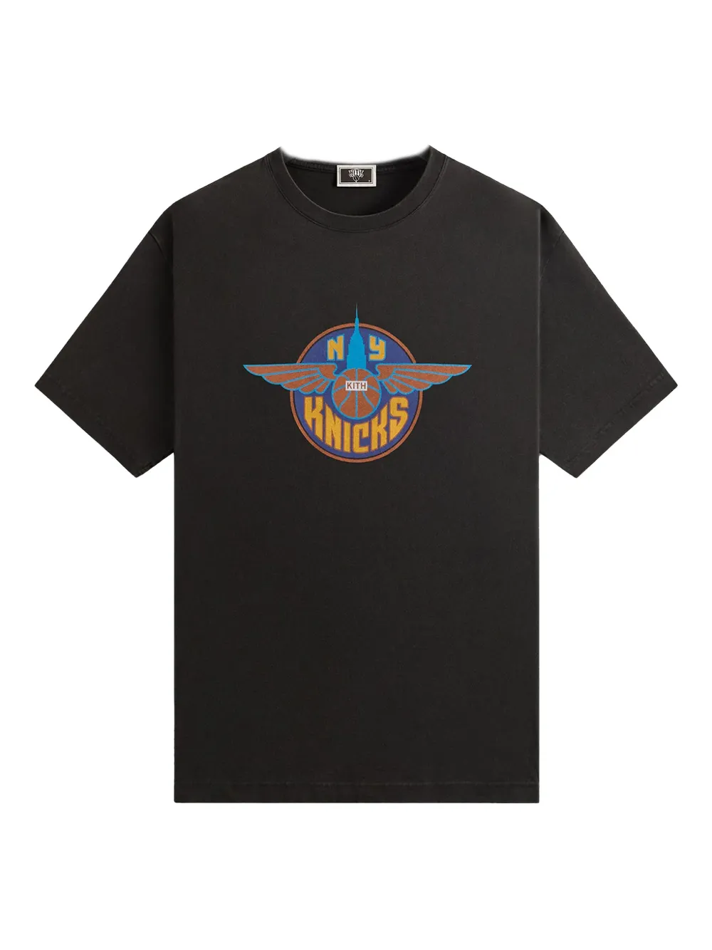 KITH x New York Knicks Wingman Vintage T-shirt | Black | Image 1