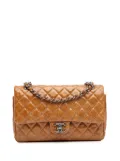 CHANEL Pre-Owned 2008-2009 Medium Classic Crinkled Patent Double Flap shoulder bag - Brown