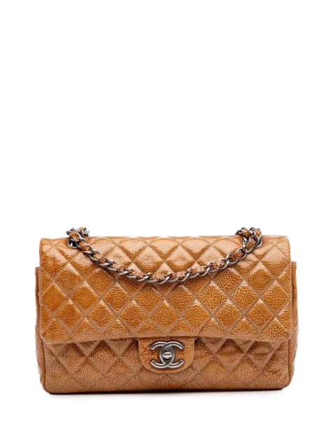 CHANEL Pre-Owned 2008-2009 Medium Classic Crinkled Patent Double Flap shoulder bag