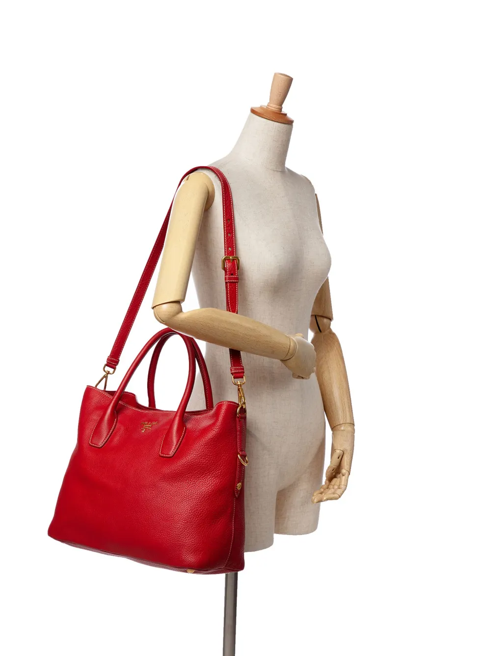Prada Pre-Owned 2010-2024 Vitello Daino Shopping Tote satchel | Pre-Owned | Image 2