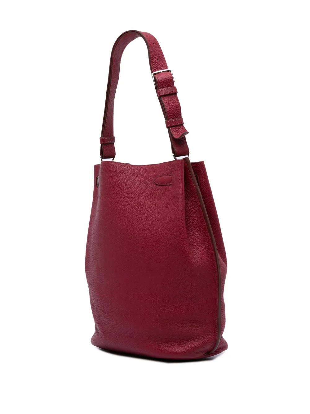 Pre-owned Hermes 2011 Clemence So Kelly 22 Shoulder Bag In Red