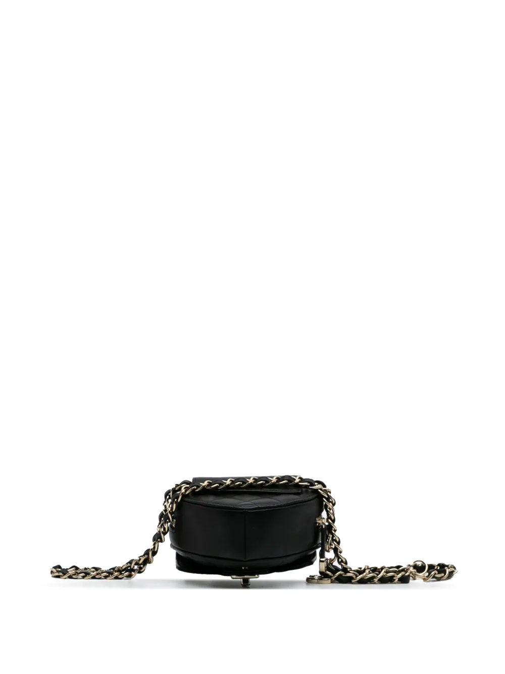 Pre-owned Chanel 2021 Mini Lambskin Cc In Love Heart Belt Bag