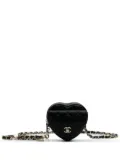 CHANEL Pre-Owned 2021 Mini Lambskin CC in Love Heart belt bag - Black